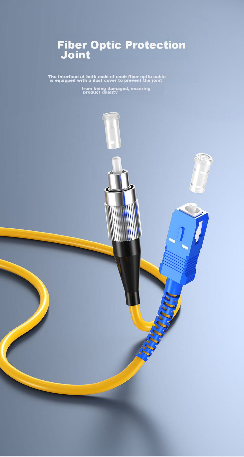 TIMON Fiber Optic Patch Cable, FC-SC Single-Mode Single-Core, SC-FC Gigabit And 10 Gigabit UPC Patch Cable, OS2 Low Smoke Zero Halogen LSZH Pigtail Fiber Optic Cable, 1 Meter, TM-GSM 6