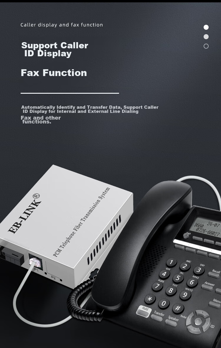 EB-LINK Telephone Optical Terminal, 1-Channel Telephone PCM Voice Optical Terminal, Audio Intercom Transceiver, Telephone Fiber Optic Converter, Large Square Port SC Interface 3