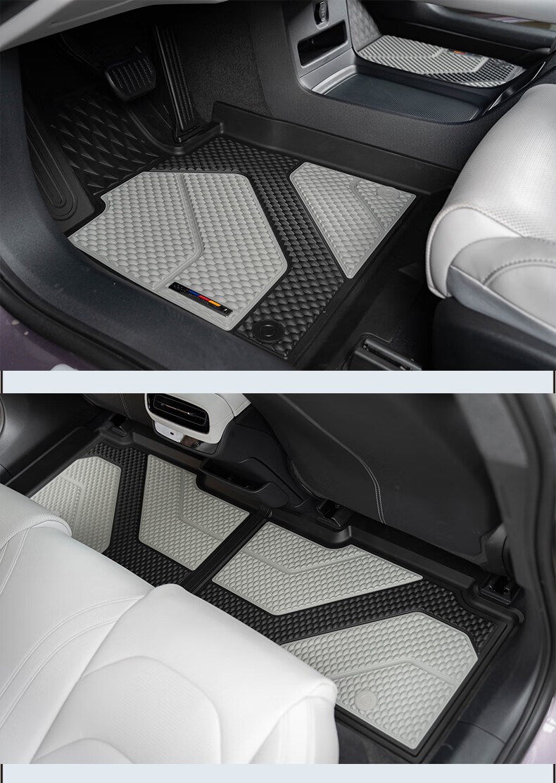 DOGU Xiaomi SU7 Full TPE Car Floor Mats + Plain Carpet Double-Layer Floor Mats Original Color Floor Mats [CCTV Exhibition] 13