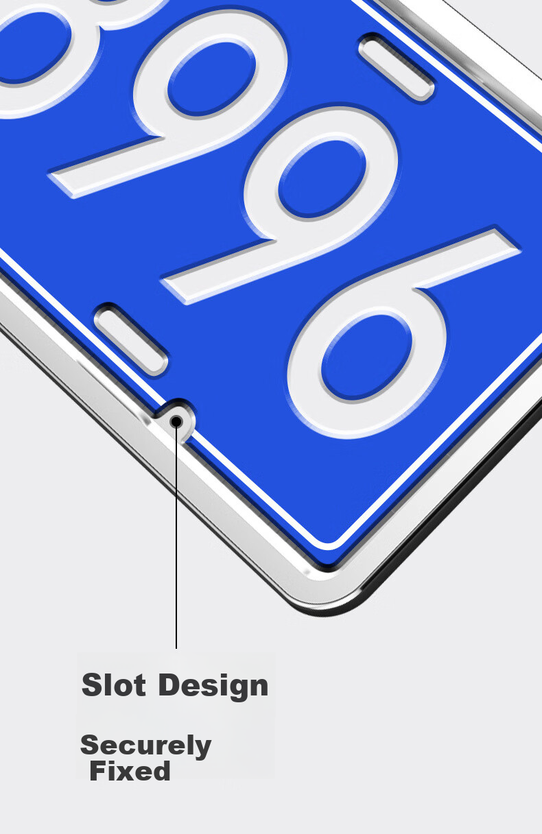 Dijialun New Energy Vehicle License Plate Frame, Car License Plate Holder, New Traffic Regulation Compliant License Plate Bracket, Stainless Steel Base, Green Plate 15