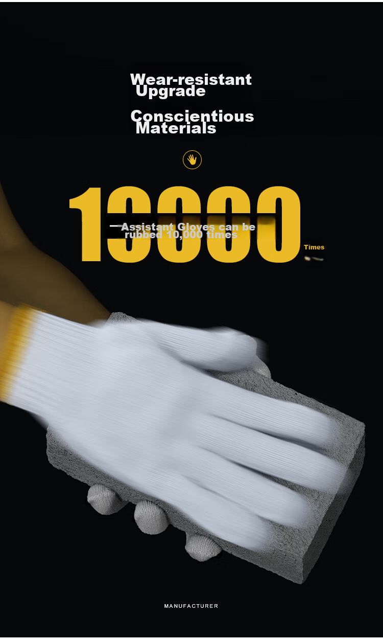 Minggu Cotton Work Gloves, 30 Pairs, Grade A Cotton Yarn Gloves, Soft Wholesale, Thickened Wear-Resistant Construction Site Gloves, 30 Pairs [Full Weight] CW092068 5