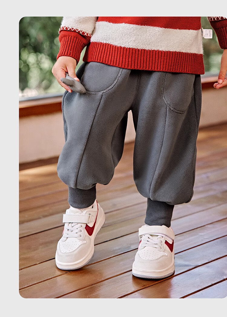 Ciciibear Baby Sweatpants, Fleece-Lined And Thickened Winter Style, Boys' Pants, Children's Sports Pants, Kids' Clothing, 2024 Warm Winter Seaso 18