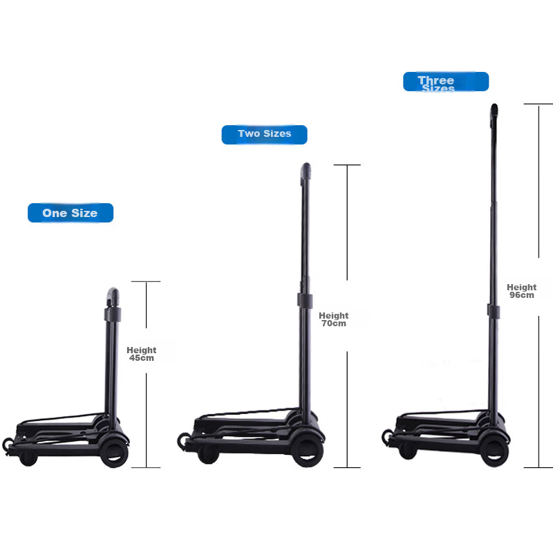 Xinyuechanghui Folding Cart Trolley Luggage Cart Suitcase Cart Shopping Cart Grocery Cart Hand Truck with 30kg Load Capacity