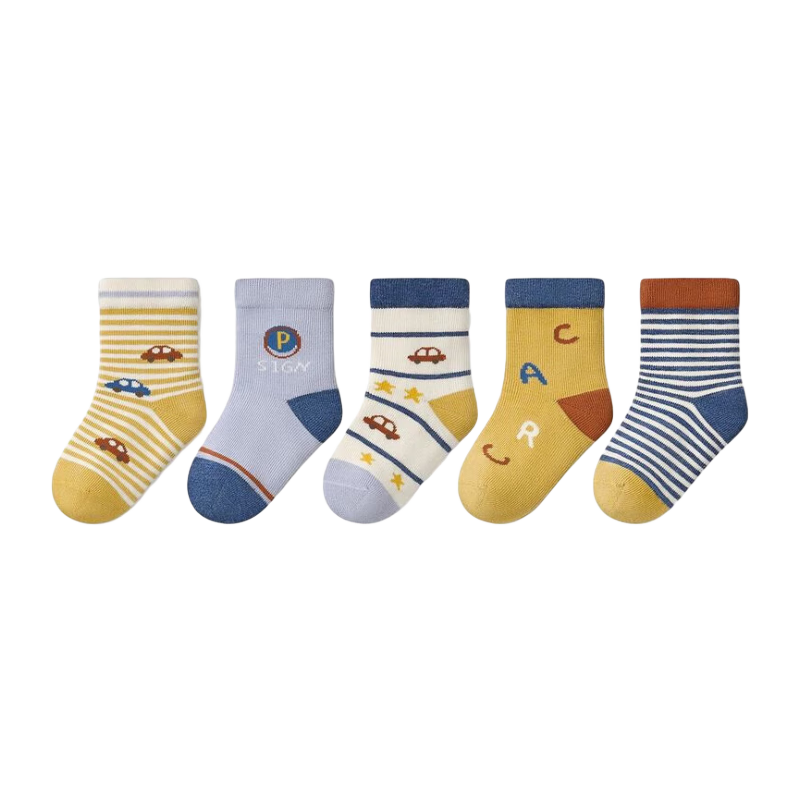 Niduoxiong Children's Socks, Autumn And Winter Cotton Socks for Boys, Xinjiang Cotton Cute Seamless Baby Socks, Loose-Top Infant Socks for Spring And Fall