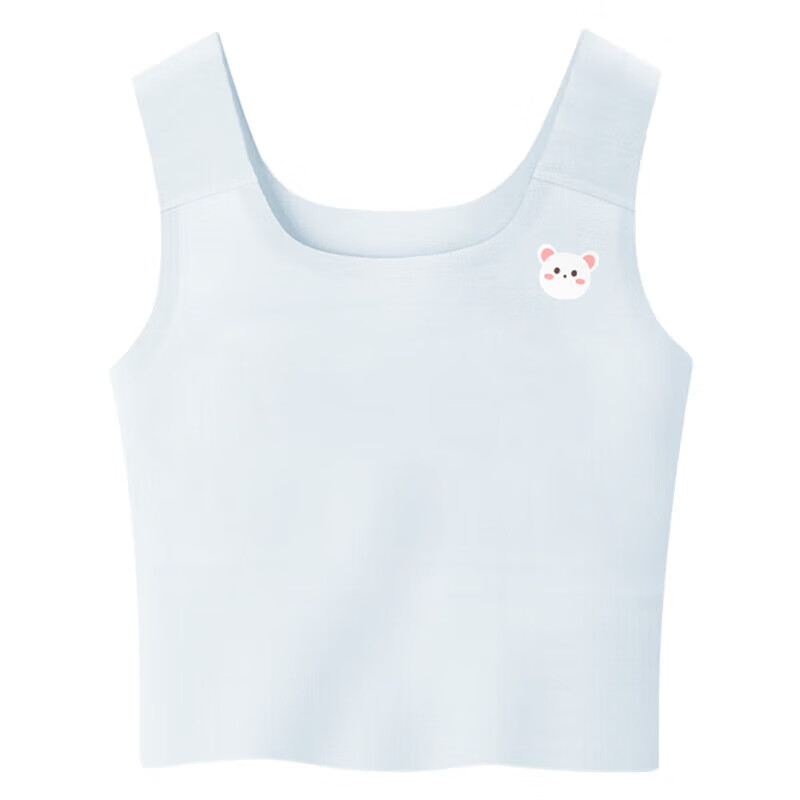 Meiya Ting Girls' Underwear, Puberty Development Stage, 9-12 Years Old Children's Bra, Anti-Nipple Show, Summer Thin Style, Student Camisole, L Size