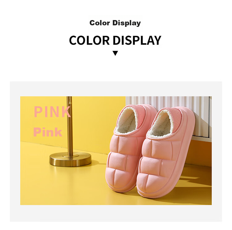 CARTELO Cotton Slippers for Men And Women, Autumn And Winter Home Indoor Outdoor Wear, Warm Water-Resistant Soft Sole EVA Couple Shoes 9