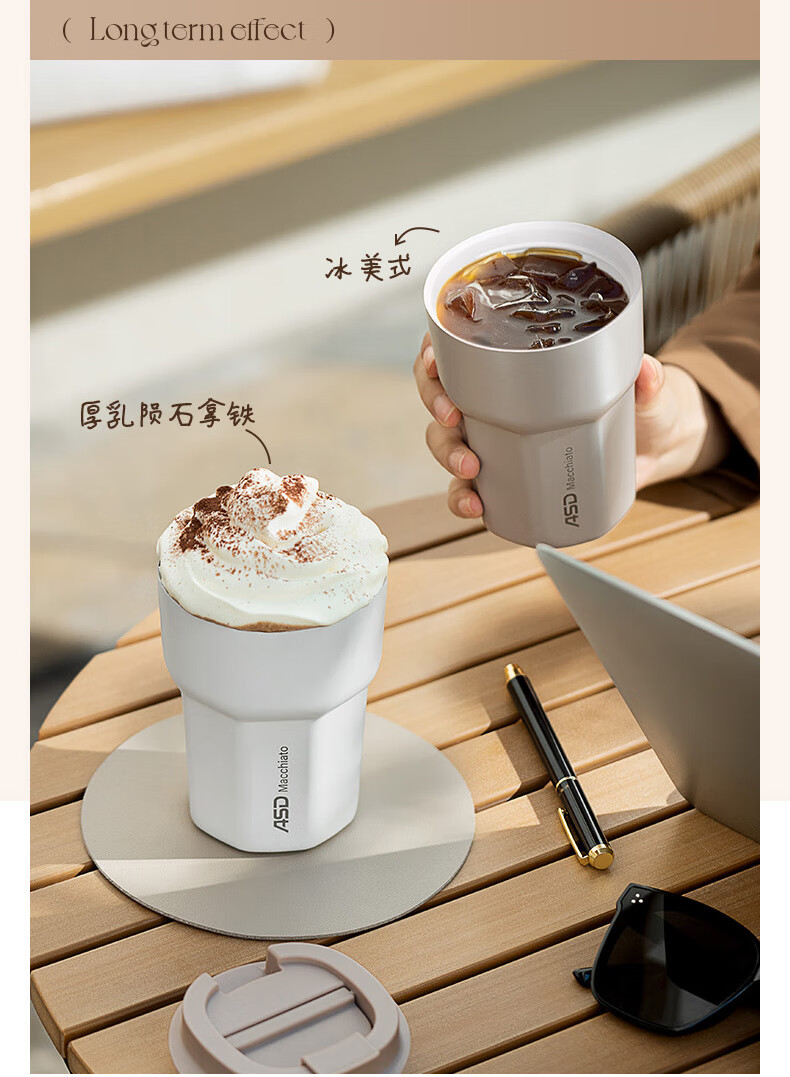 ASD Insulated Mug, Ceramic Non-Stick Coated Inner Liner, Portable Dual-Use Coffee Cup RWS35B6WG-T 15