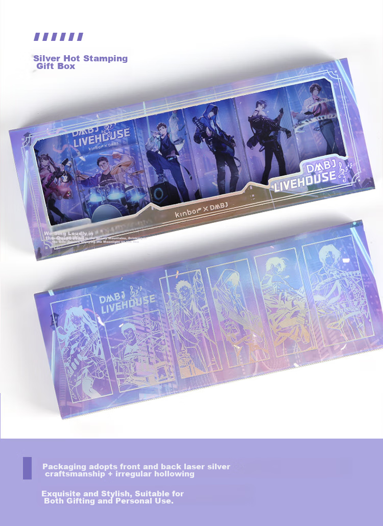 Kinbor Children's Band Zhang Qiling's Grave Robbers' Chronicles Acrylic Stamp Gift Box, Journal Diary DIY Decoration Stationery Set, Anime-Style Guzi DT57582 Gift 6