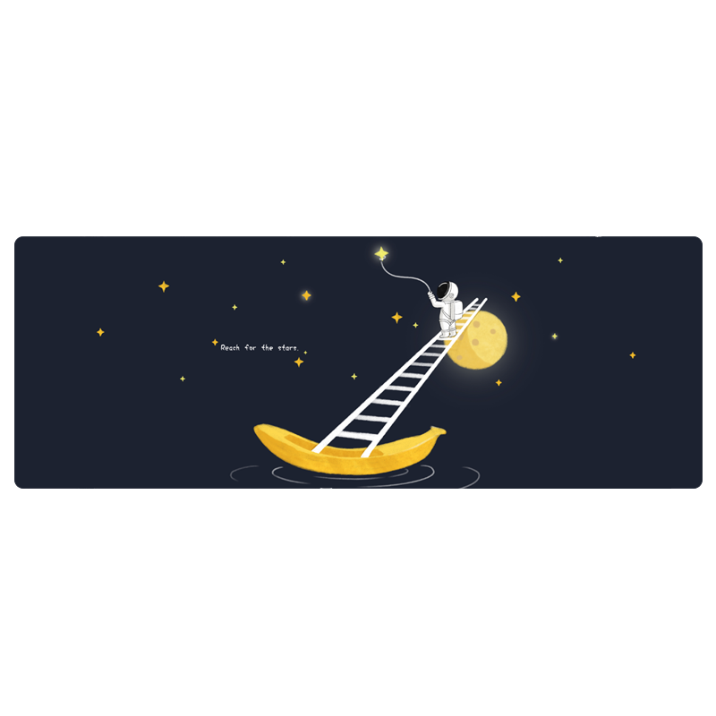 Lingshe Mouse Pad, 800*300*3 Extra Large Thick Office Gaming Mouse Pad, Student Computer Desk Mat, Precision Edge Locking, P77 Starry Sky Desig