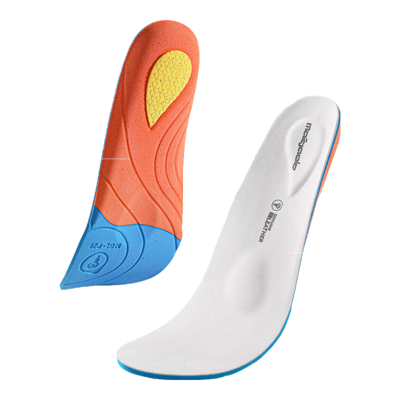 Maigaole Top-Grain Leather, Ousolai Spring And Summer Deodorizing, Sweat-Absorbing, Soft, Wear-Resistant Genuine Leather Insoles, Size 43-44