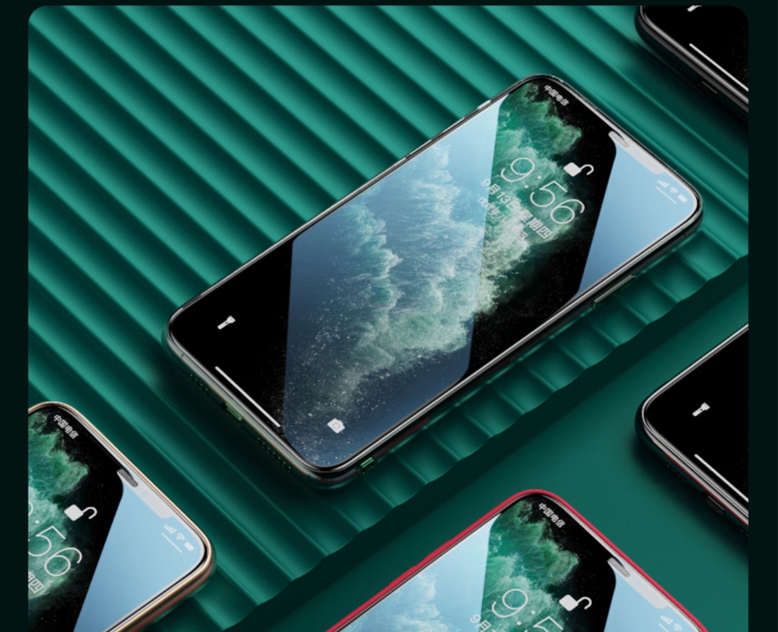 ESCASE IPhone 11 Pro Max/XS Max Tempered Glass Screen Protector with Anti-Dust Mesh, HD Full Coverage Glass Front Film for IPhone 11 Pro Max/XS Max 24
