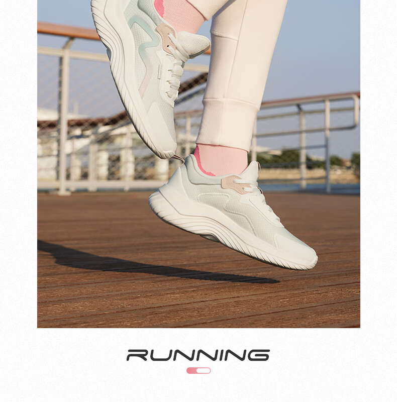 361° Women's Autumn Water-Repellent Leather Running Shoes Shock Absorption Casual Commuting Sneakers 682232233-3 12
