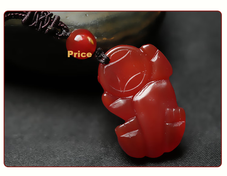 Cilingge Red Agate Pixiu Pendant, Puichu Pu Jewelry Pendant Necklace, Zodiac Year Gift, Amulet for Men And Wome 14