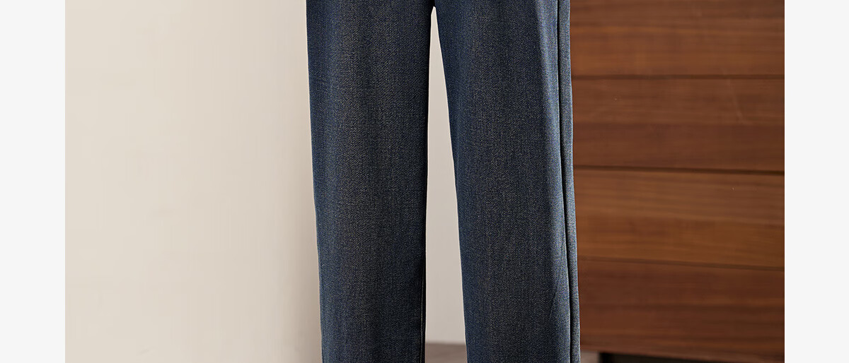 Halo Queen Women's Jeans, Spring And Autumn High-Waisted Pants with Frayed Hem Design, Elegant And Fashionable Slimming Long Trousers, New Product H143N1007 4