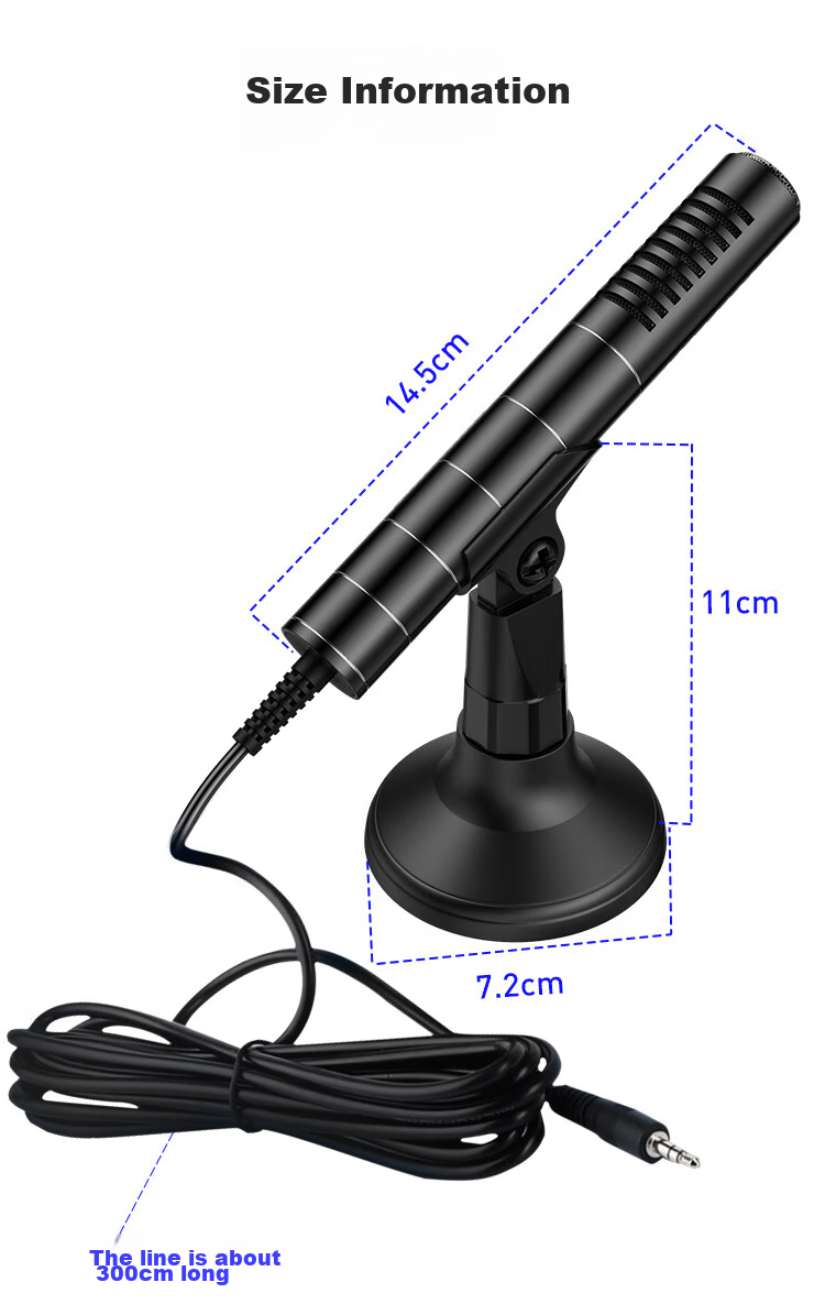 SAST OK-57B Computer Microphone for Desktop, Laptop, Conference, Online Classes, Video Games, Remote Voice Broadcasting, PUBG, USB Sound Card Wired Mic Condenser 13