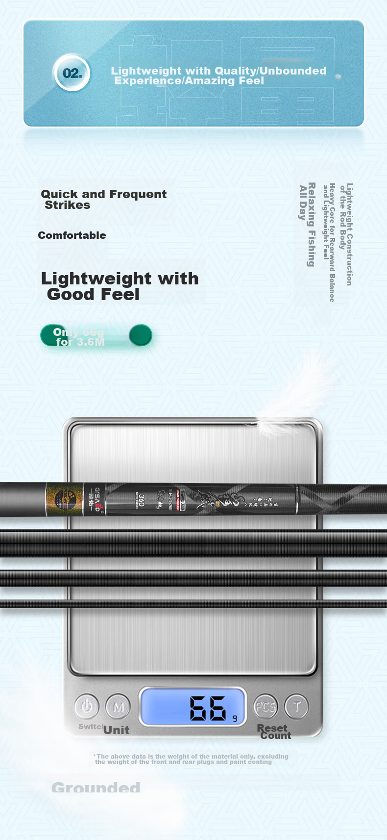 Grsaed Shanhefu 7.2-Meter Fishing Rod, Handheld Rod, 28-Section Composite Rod, Carbon Fiber Ultra-Light Ultra-Hard Pole for Carp And Crucian Carp Fishing 9