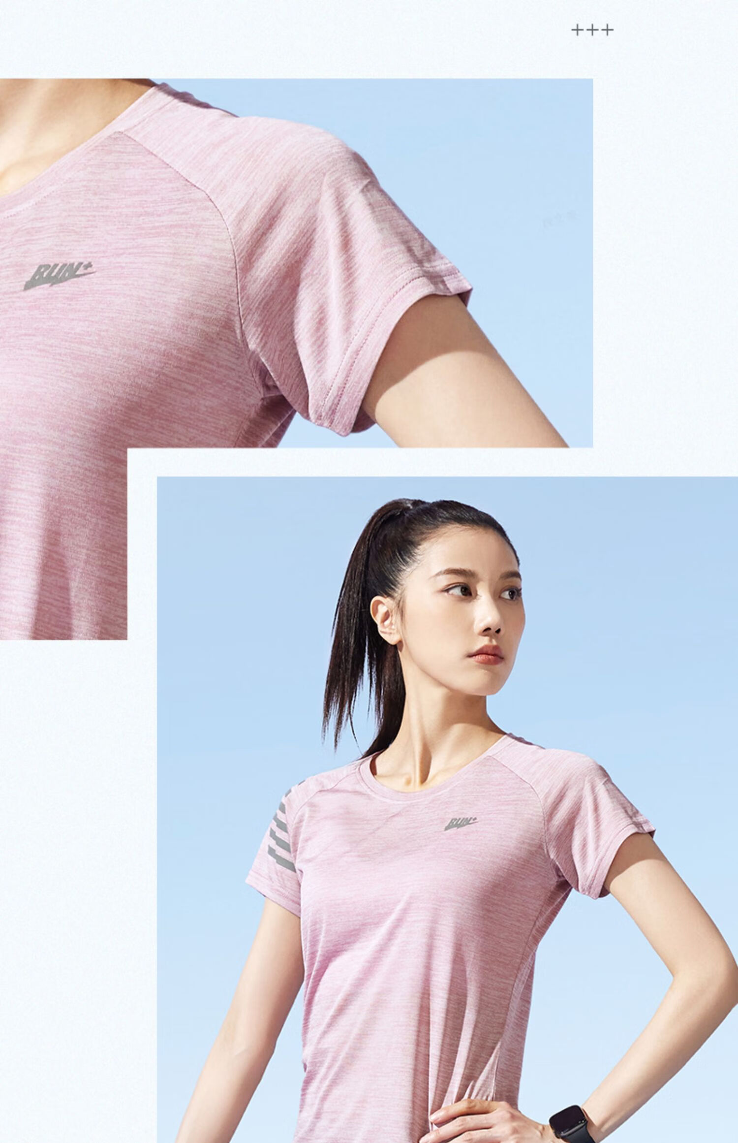 QIAODAN Short-Sleeved T-Shirt for Women, Lightweight Sports Quick-Dry Top, Round Neck, Ice Silk Casual Running Shirt, Women's Fitness Wear 1
