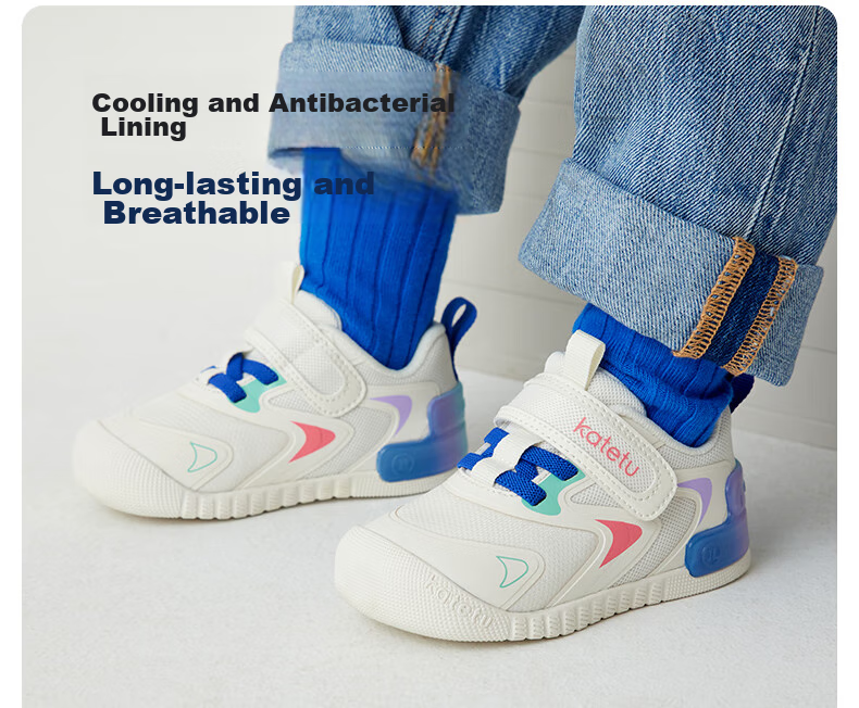 Katetu Baby Walking Shoes, Spring New Children's Shoes, Kindergarten White Sneakers, 1-3 Years Old Little K Shield Functional Steady Walking Shoes X4AE012 9