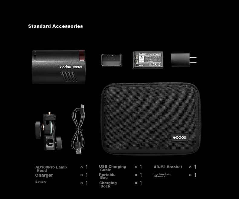 Godox AD200proII Second Generation Flash, Outdoor Fill Light, High-Speed Sync, TTL Frequency Flash, Portable Photography Fill Light, Outdoor Photography Light [Official Standard Configuration] 9