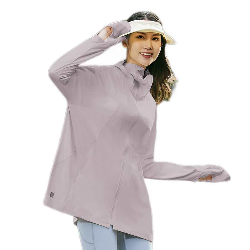 TECTOP Women's Outdoor Sun Protection Jacket, UV-Resistant, Breathable Summer Windbreaker Coat 2422144FS, Women's Style in Light Pink, Size 2XL