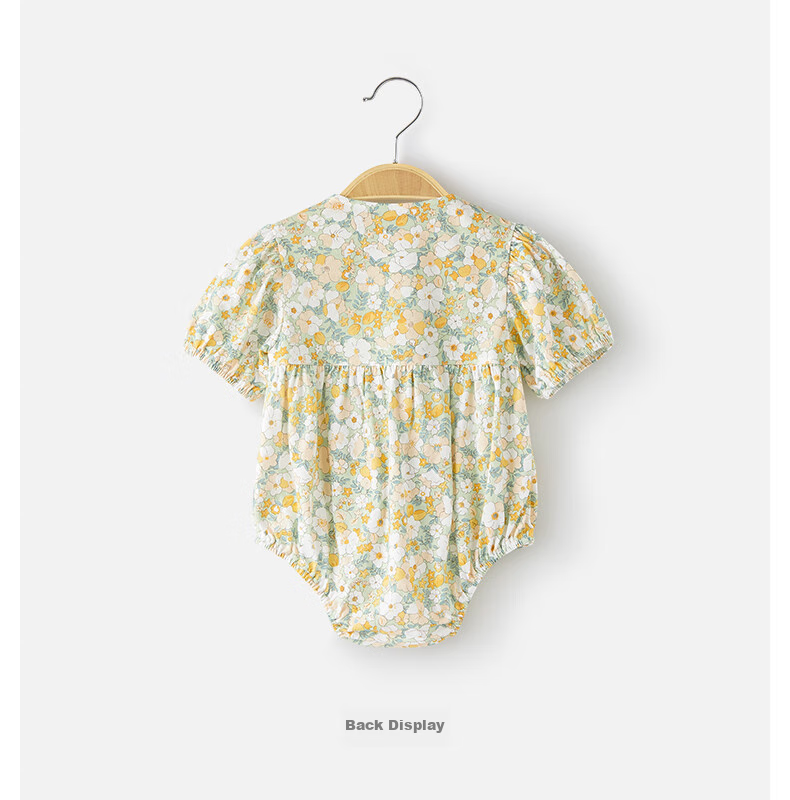 Wismorni Baby Girl Short-Sleeve Bodysuit, Summer Thin Style, Infant Summer Outfit, Triangle Romper, Princess Onesie 6