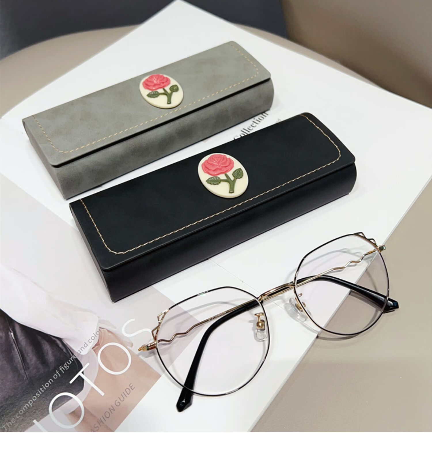 Fanyejia Retro-Style, Durable Portable, Fresh And Elegant Frame, Myopia Glasses Case, High-End Student Sunglasses Storage Box 1