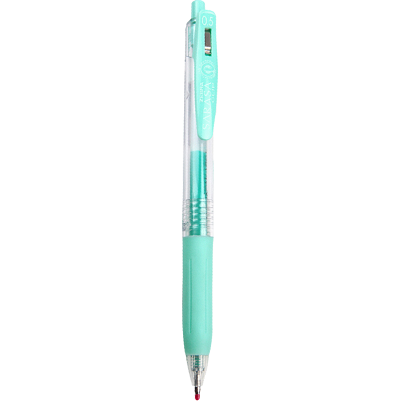 ZEBRA JJ15-MK Milk-Colored Gel Pen, 0.5mm Bullet Tip, Marker Pen, Student Soft Color Journal Pen, Light Blue-Gree