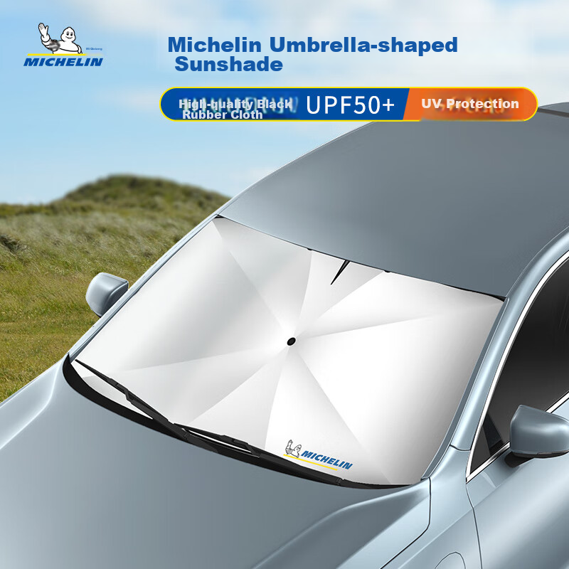 MICHELIN Car Sunshade, Front Windshield Sun Visor, UV Protection, Heat Insulation, Universal Fit for Li Auto I9