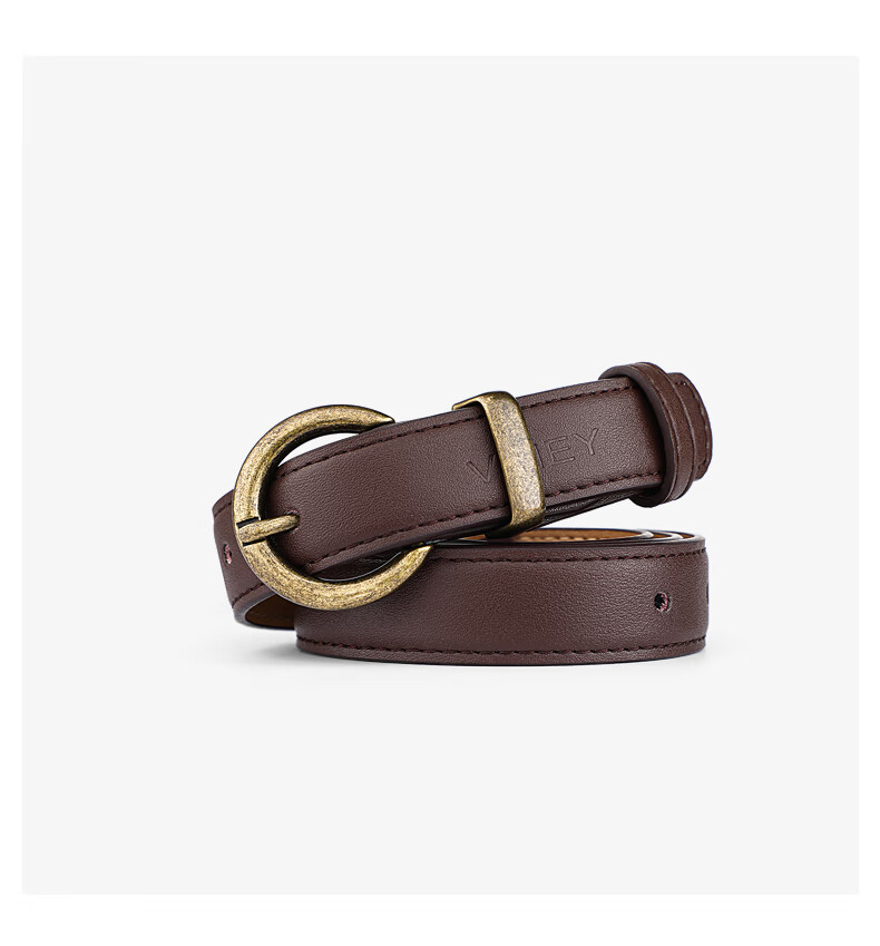 Viney Leather Women's Belt, Vintage Pin Buckle, Fashionable Simple Skirt Belt, Versatile Light Luxury Waistband, Decorative Birthday Gift 9