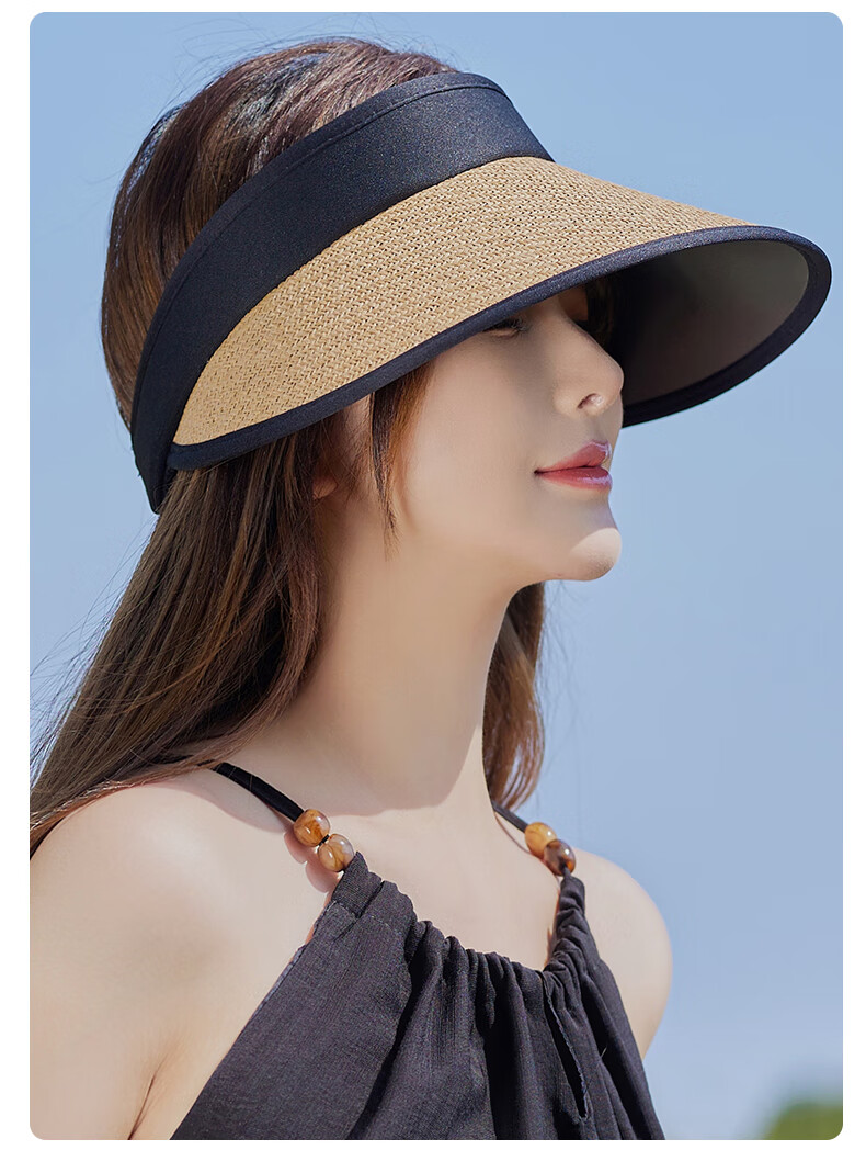 FitonTon Foldable Sun Hat for Women, Summer Outdoor Straw Hat, UV Protection Sun Hat, Beach Hat 11