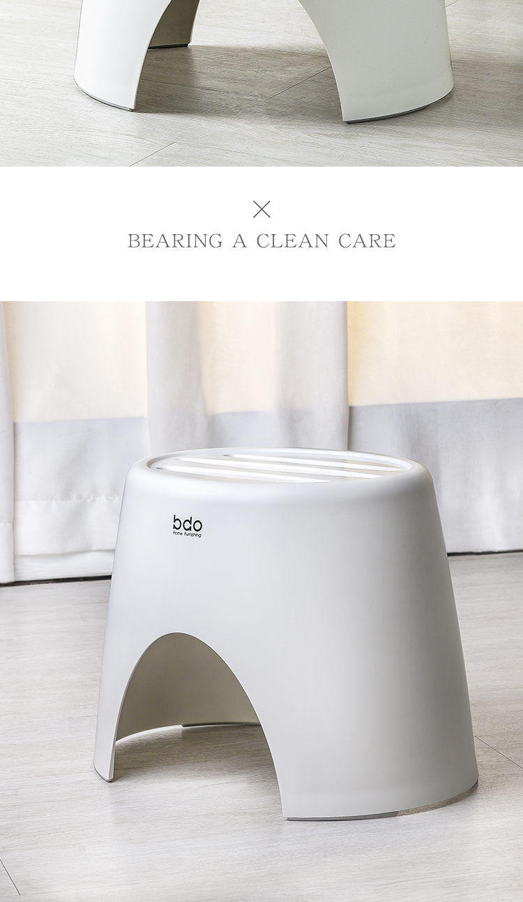 BDO Plastic Stool, Household Shoe Changing Bench, Thick And Durable Footstool for Bathroom, Shower Chair, Children's Small Bench for Living Room 5