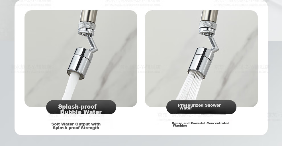 Submarine QP-16 Mechanical Arm Faucet Aerator with Universal Rotation, Dual Water Outlet Modes, Built-in Removable Filter Core 5