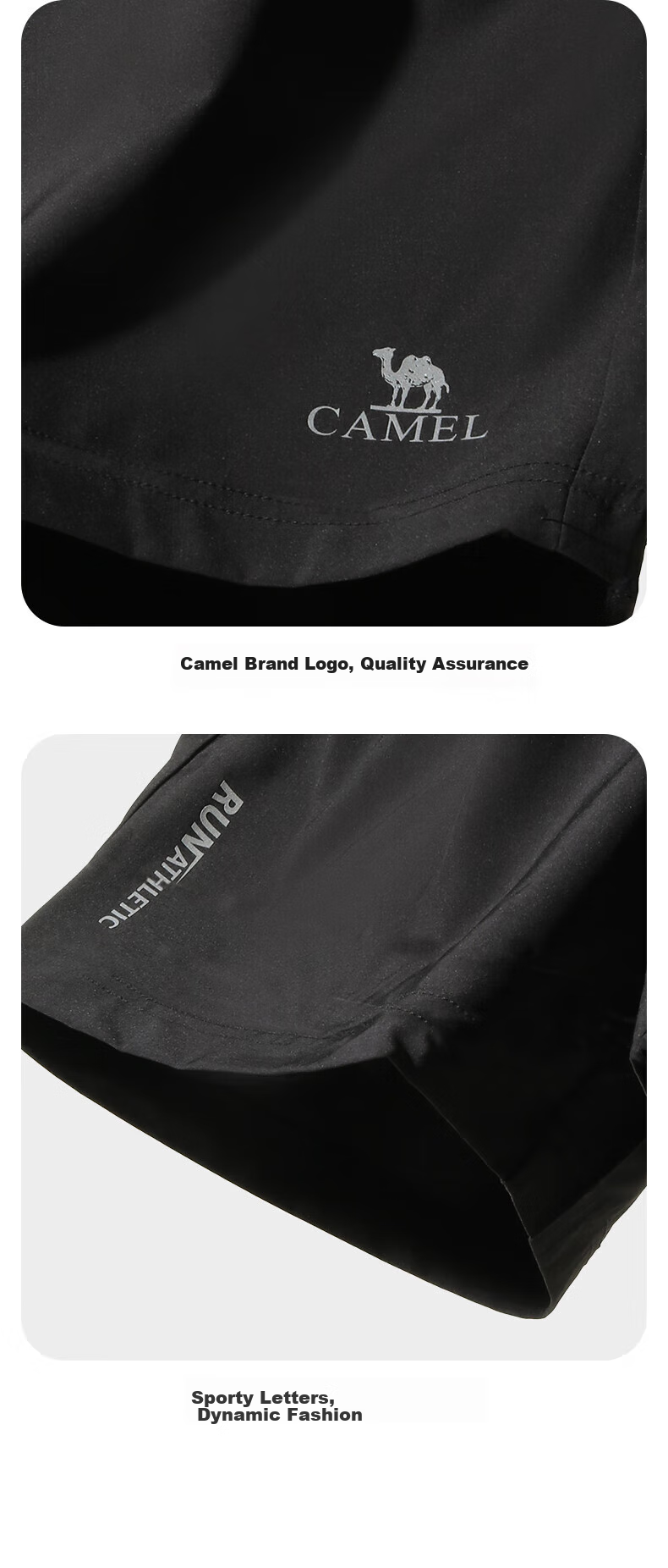CAMEL Men's Sports Shorts, 2024 Spring And Summer New Style, Woven Quick-Dry Breathable Cool Casual Shorts for Women, 6002 14
