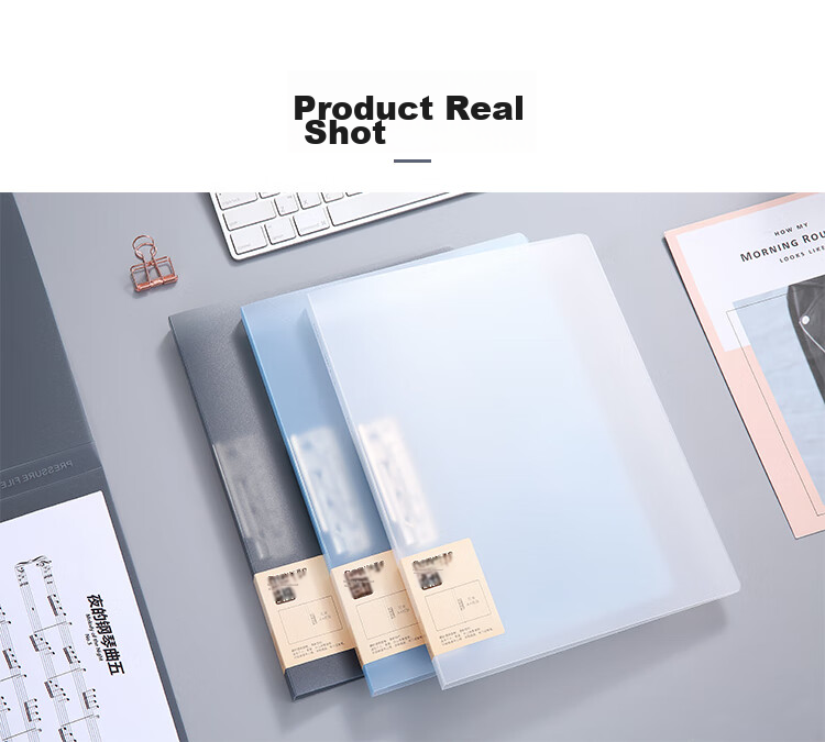 COMIX A4 Metal Double Strong Clip Hard File Folder, Simple Large Capacity Exam Paper Document Folder Poetry Recitation Contract Clipboard, File Storage 1 Piece Pack, Light Blue A5702 7