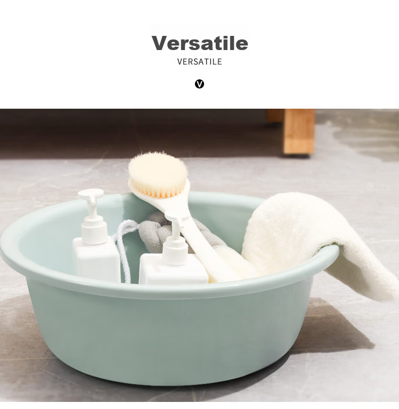 Fuaijia Face Basin, 36cm Thick, 2 Pieces, Vegetable Washing Basin, Student Plastic Basin, Foot Washing Basin, Foot Soaking Basin, Hand Washing Basin, Laundry Basi 8