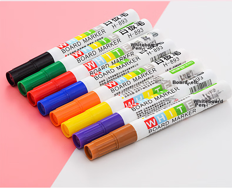 HERO Whiteboard Markers [Pack of 10], Black, 893 8