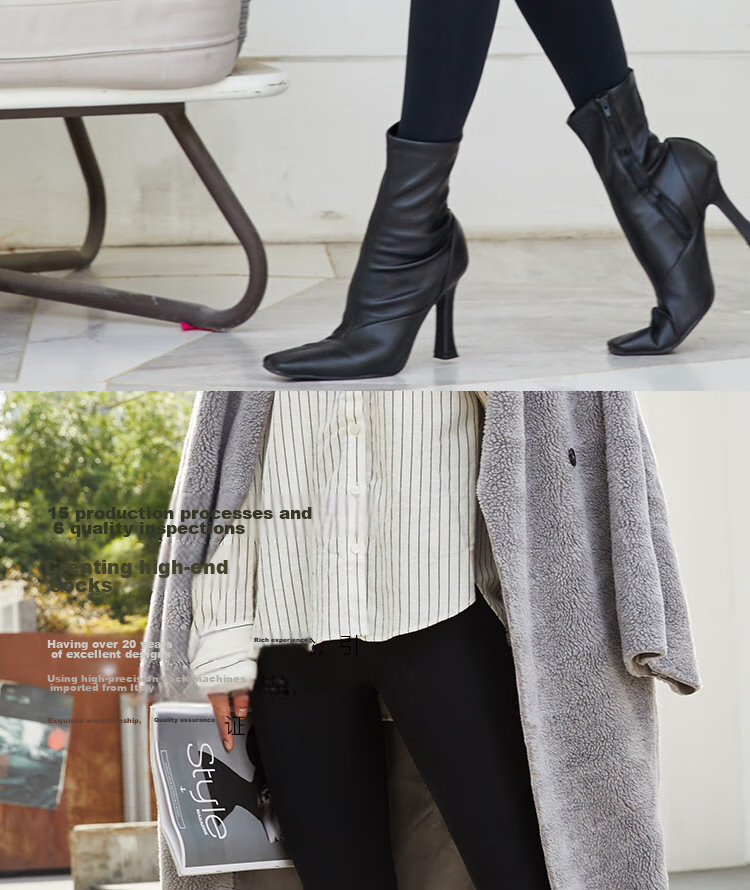 Afandi [Spring New Customizable Cut] Women's Seamless Thick Tights, Mid-Thick Leggings Socks 6