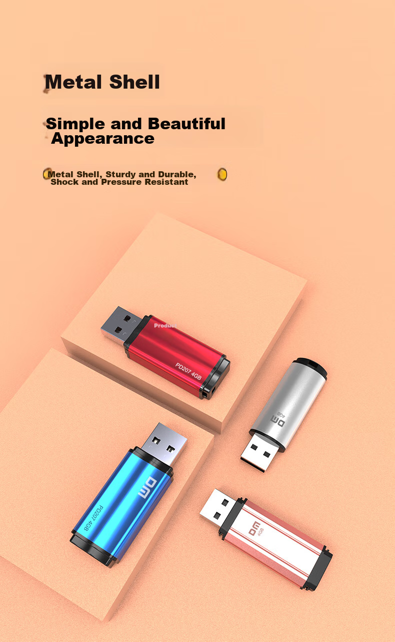 DM Daimai 4GB USB2.0 Flash Drive, Bidding USB Drive, PD208, Small Capacity Computer Label USB Drive for Bidding, 10 Pieces/box 7