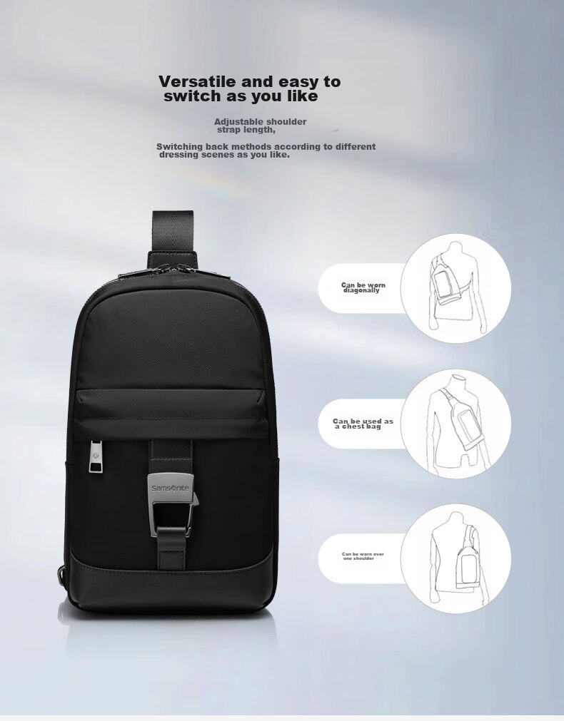 Xinxiuli Shoulder Bag for Men, Business Crossbody Bag, Fashionable Sports Casual Backpack, Birthday Gift for Men NW5 7
