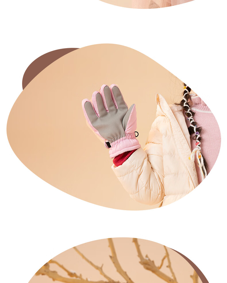PAW PATROL Kids Five-Finger Ski Gloves Fleece Lined Windproof Warm Snow Play Gloves for Boys and Girls Pink 8