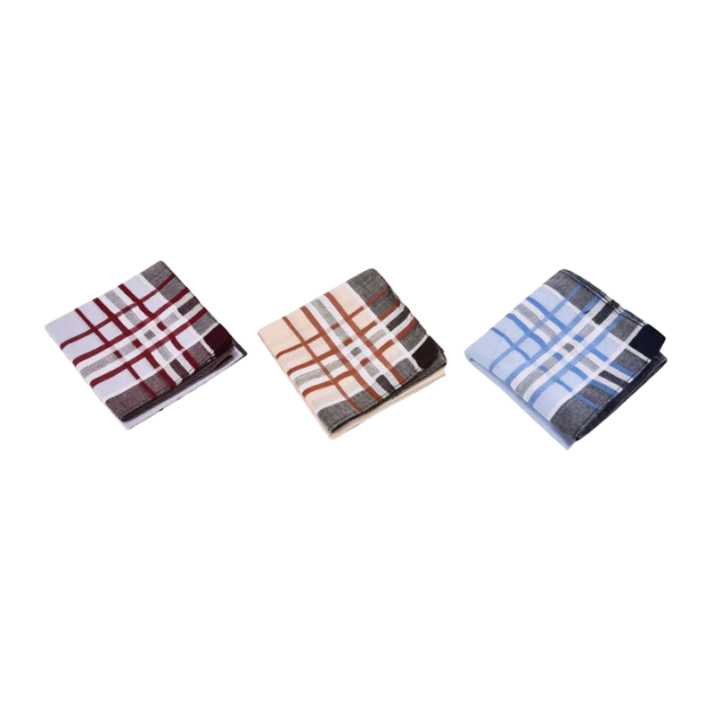 GLO-STORY Unisex Handkerchief, Cotton Couple's Classic Light-Colored Handkerchief, 43cm*43cm WSP014078
