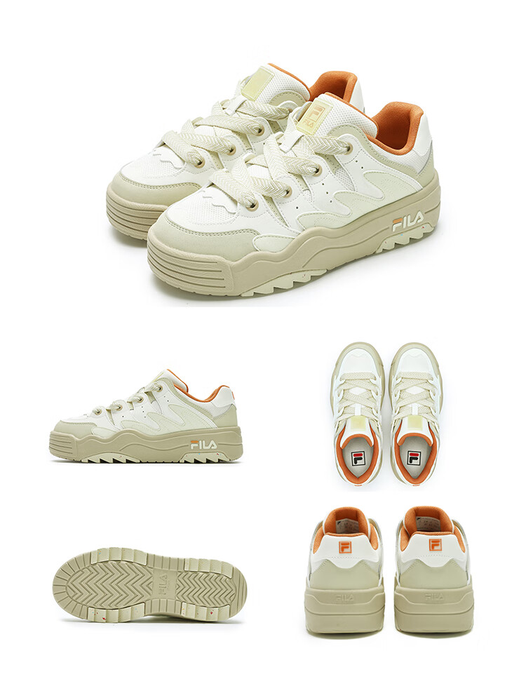 FILA Official Women's Shoes, ROSETTA Modern Sneakers, Colorful Shoes, Platform Shoes, Fashionable Casual Shoes 33