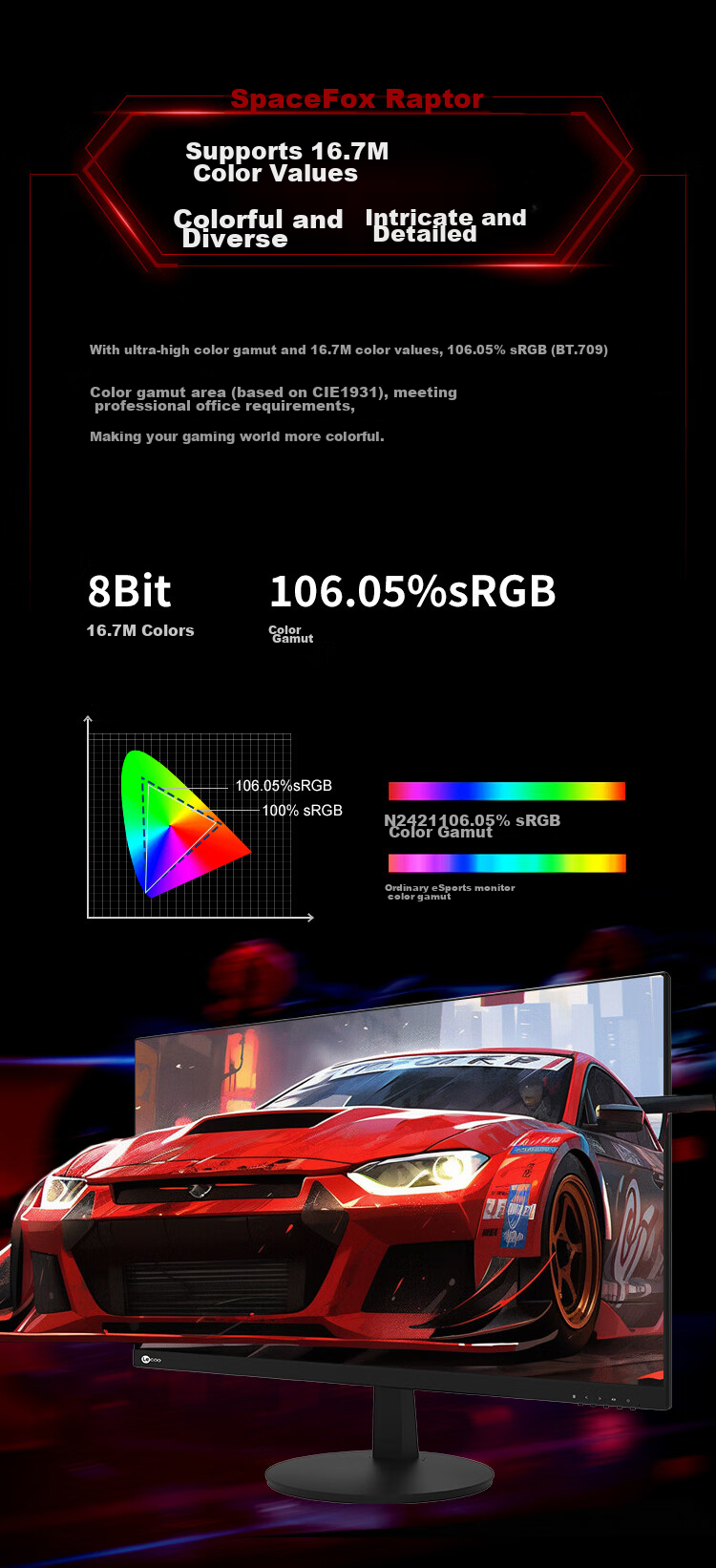 Lenovo Lecoo 27-Inch 2K 180Hz High-Definition FastIPS Display Screen, 1ms HDR Low Blue Light, External Laptop PS5 Gaming Computer Monitor, Mengjing K2718Q 8