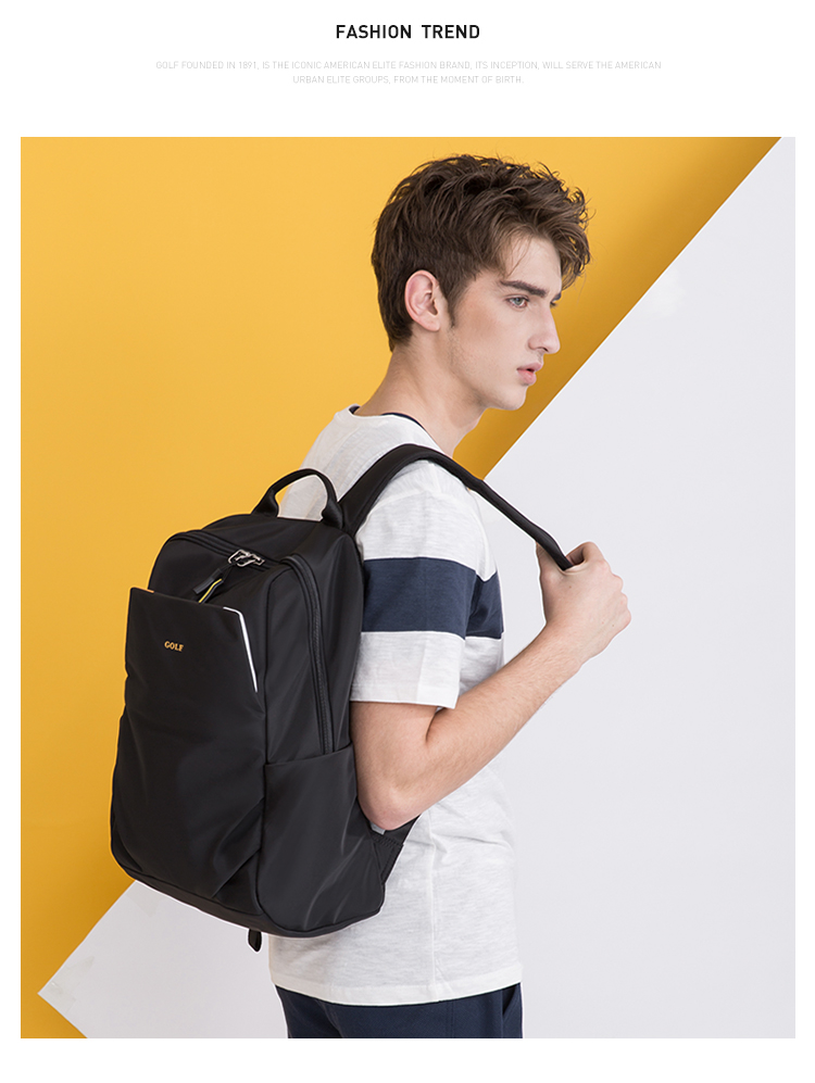 GOLF Backpack for Men, Water-Resistant Travel Backpack, 15.6-Inch Laptop Bag, Student Schoolbag, Commuter Business Trip Backpack 33
