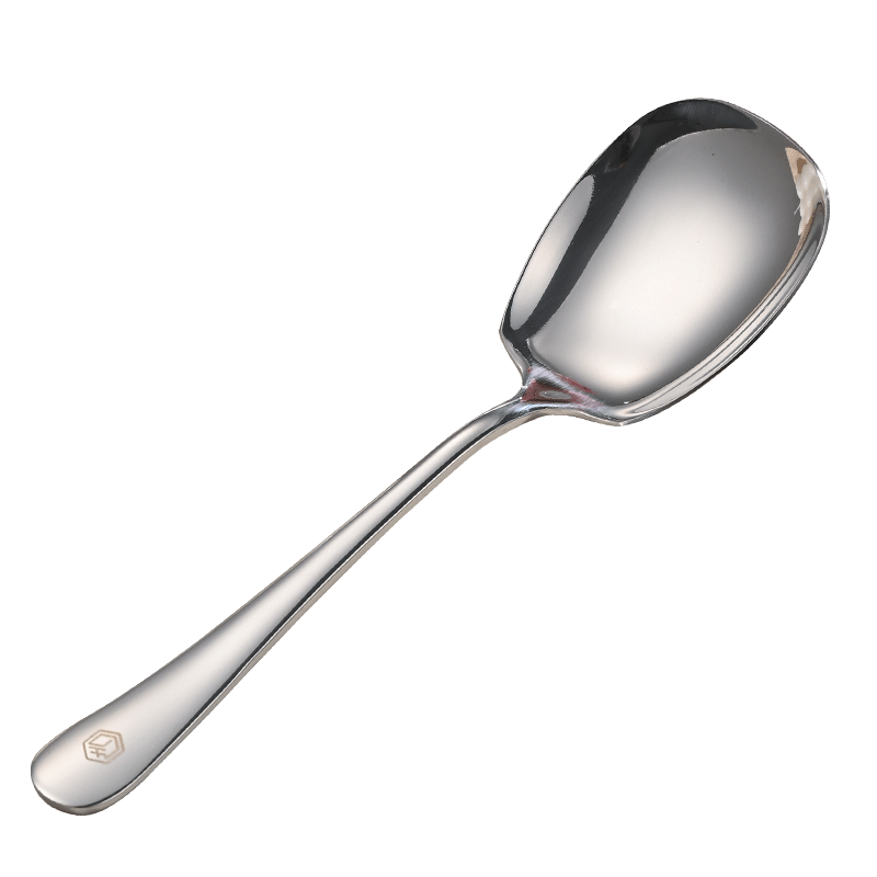 JD Original Spoon, Soup And Rice Spoon, 304 Stainless Steel Food Grade Cutlery, Serving Spoon [Large Spoon Surface] 1 Piece