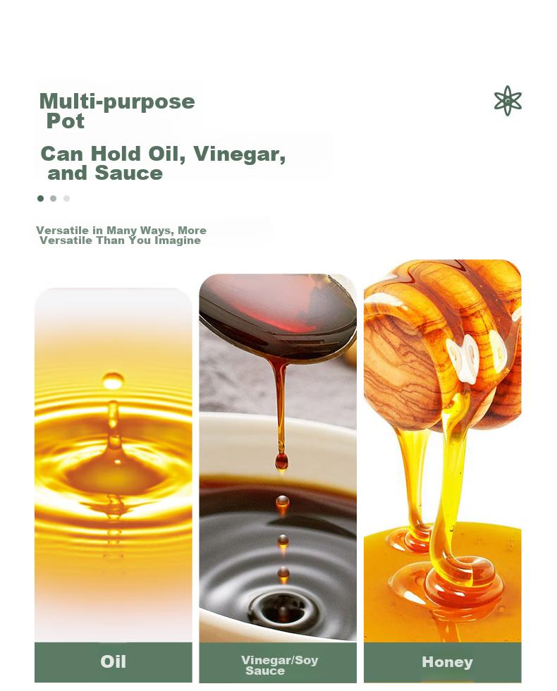 Chuida Huang Kitchen Household Glass Oil Dispenser Transparent High Borosilicate Glass Oil Bottle 600ML 8