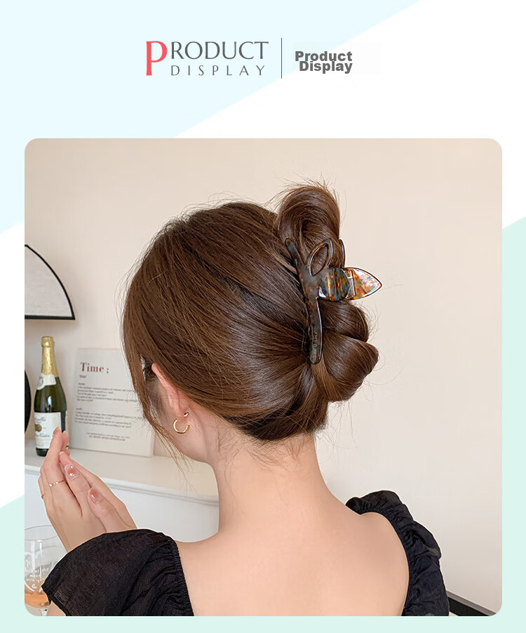 CHIMERA Simple Acetate Board Shark Clip High-End Hairpin Hair Claw Clip for Back of Head, Bun Maker, Women's Mid-Autumn Festival Gift 17