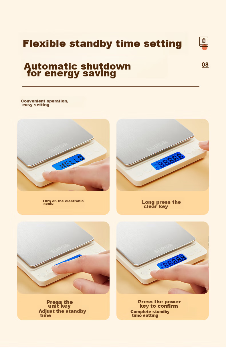 SUPOR Electronic Kitchen Scale, Home Digital Scale, Gram Scale, Baking Scale, High Precision Weight Scale, KDB03AM10 14