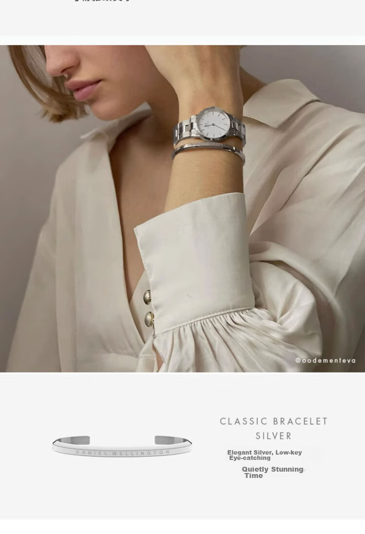 DanielWellington DW Bracelet for Women, Classic Rose Gold Small Bangle Couple Style DW003 Birthday Gift for Girls 6
