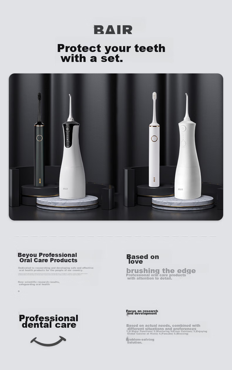 BAIR Luxury Customized Electric Toothbrush for Adults, Smart Sonic Portable Couple Gift Box for Boyfriend Girlfriend Student G1 Moonlight White 18